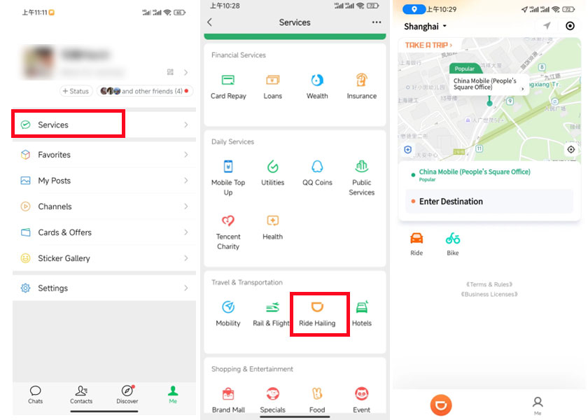 DiDi ride-hailing in China